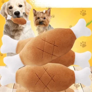New Pet BB Sound Training Plush Doll Dog Bite-resistant Molar Puzzle Double-headed Chicken Leg Pet Doll Dogs Toys Supplies